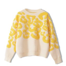 Women's Sweaters Saythen Runway Luxury Autumn Winter Pullovers Geometric Retro Leopard Knit Sweater 2021 Women Brand Jumpers