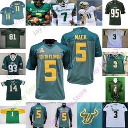 USF South Florida Football Jersey NCAA College Jason Pierre-Paul Timmy McClain Cade Fortin Jaren Mangham Darrian Felix Weaver Brinkman Matthew Hill Grier