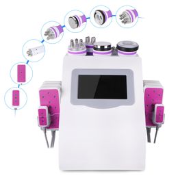 6 in1 Cellulite Reduction Ultrasonic Cavitation Vacuum RF Bipolar Face Skin Lifting Diode Laser Body Slimming Machine