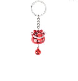 Fashion Lovely Lucky Cat Bell Car Keychain Men Ladies Bag Key Chain Pendant Phone Case Accessories R200 Arts and Crafts mix