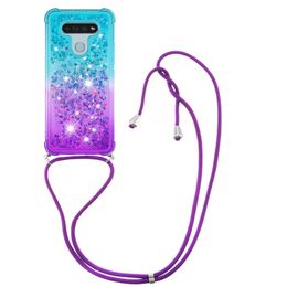 Liquid Quicksand Phone Cases for LG K51 K31 Protective Cover Case for LG Stylo 6 Shockproof TPU Case Bling Shinning with Lanyard