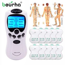 Electric Massagers Beurha Electronic Tens Acupuncture Body Neck Massage Digital Therapy Machine For Back Leg Massager Health Care Muscle Rel