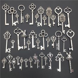 Vintage Ancient Bronze and Antique Silver Hand Charms Key Pendants Mixed Lot Punk diy Jewelry Accessories Fitting Set