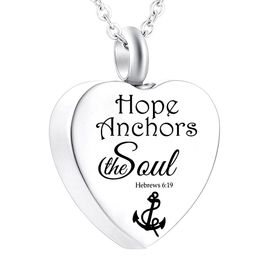 Stainless Steel Faith Jewellery Religious Gift Christian Necklace Inspirational Pendant-This Hope is an Anchor for The Soul