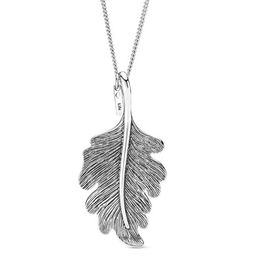 NEW 2019 100% 925 Sterling Silver Lucky Four-Leaf Clover Oak Leaf Necklace Pendant Clavicle Chain Fit DIY Original Women Jewelry Six Gifts