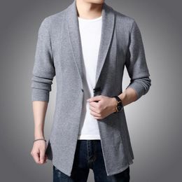 cardigan mens knitted sweater suits coat long sleeve sweaters coats male causal plus size mens clothing winter jackets suits plus size