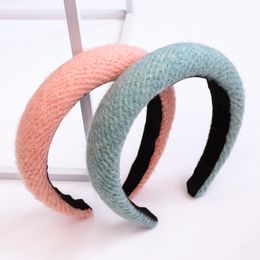 7 Color Women Hairbands Fashion Sponge Knitting Hairband Women Hair Head Hoop Sweet Girls Hair Headband Lady Hair Band 1PC 3.5cm