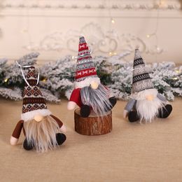 Cartoon Christmas decorations doll creative sitting posture forest doll Cartoon Christmas Tree Pendant Mini Faceless Doll Pendant T9I00552