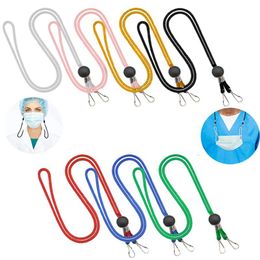 Mask Lanyard Anti-loss Ear Holder Rope Adjustable Masks Hang Rope Face Mask Straps Hang On Neck HHA1575