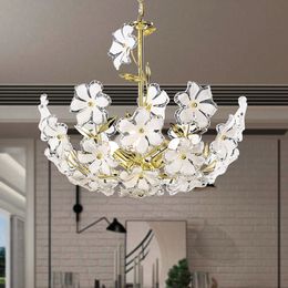 Acrylic Plum Blossom led Ceiling Chandeliers Crystall Flowers Dining Hanging Lights Romantic Bedroom pendant lamps Indoor Lighting