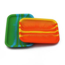 20cm*14.5cm Tray silicone smoking Tobacco Roller Trays Make Rolling Papers Cigarette Accessories Container Oil Rigs