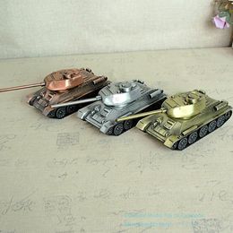 Brinquedo modelo de tanque de liga de metal de ferro smei, bateria rotativa, 3 cores, ornamento artesanal, para o presente do menino do aniversário do miúdo do Natal, coletando, 2-2
