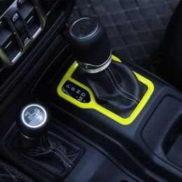 Yellow ABS Gear Shift Red Decoraion Cover For Jeep Wrangler JL JT 2018 Factory Outlet Auto Internal Accessories285r