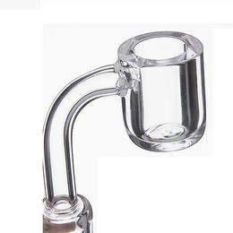 4mm Thick flat top Quartz Banger Nail 19mm 14mm 10mm Male/Female polished joint flat bowl for glass bong dab