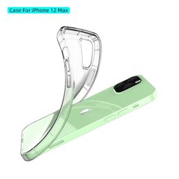 For iPhone 12 mini 11 Pro Max Xs XR X SE 7 8 plus Cell Phone Case Clear transparent Soft TPU Shockproof Cover