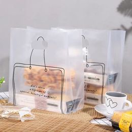 Cloth Storage Shopping Bag Big Size Food Plastic Gift Bag with Handle Party Wedding Plastic Candy Cake Wrapping Bags 28x40x18cm