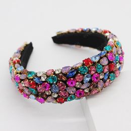 Charm Rhinestone Headband for Women Lady Crystal Hairband Beaded Hair Hoop Bridal Elegant Wedding Hair Accessory Birthday Gift