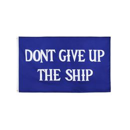 DONT GIVE UP THE SHIP Commodore Perry Flag 3x5 FT 90x150cm Double Stitching 100D Polyester Festival Gift Indoor Outdoor Printed Hot selling