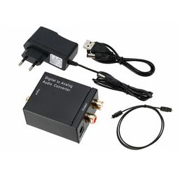 Digital to Analogue Audio Converter Connectors Optical Digital Stereo Spdif Toslink Coaxial Signal Dac Jack 2rca Amplifier Adapter