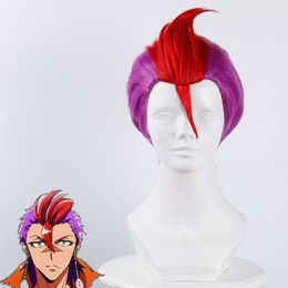 Detentionhouse Nanbaka Rock NO.69 Cosplay Wig Short Black Red Mix Layered Synthetic Hair Wigs