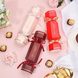 Oval gift box DIY Favour Holders Creative Style Polygon Wedding Favours Boxes Candies And Sweets Gift Box With Ribbon LX3188