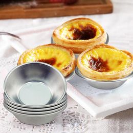 Egg Tart Mould Baking Moulds Homemade Pie Quiche Baking Pan Cookies Pudding Mould Aluminium Alloy DIY Tools SN3358