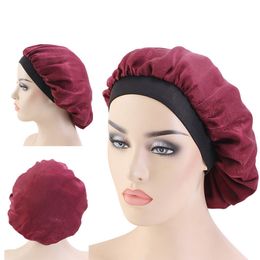 New Fashion Women Silky bonnet Sleep cap Comfortable Night Sleeping Hat Hair Loss Cap Turban hair accessories