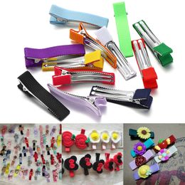 25 Mixed Color Plastic Prong Alligator Hair Clips 52mm with Teeth Bows