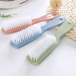 Plastic Multifunctional Clothes Shoes Cleaning Brushes Candy Colour Soft Hair With Hanging Handle Household Tools
