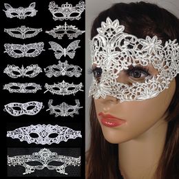 Sexy Lovely white Lace Halloween masquerade masks Party Masks Venetian Party Half Face Mask For Christmas