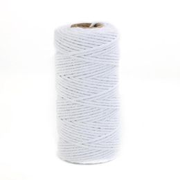 2mm Braided Soft Twisted Cotton Rope Cord Craft String DIY Handmade Thread