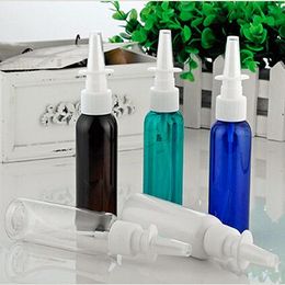 30pcs/lot 60ml Round Shoulder PET Bottle Empty Clear Plastic Nasal Spray Cosmetic Containers Travel Perfumes Bottles Amber Vials