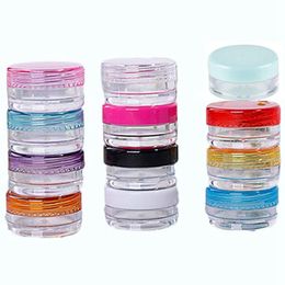 12pcs Assorted 5g Empty bottles Plastic Makeup Jars Pots Travel Face Cream/Lotion/Cosmetic Containers Sample