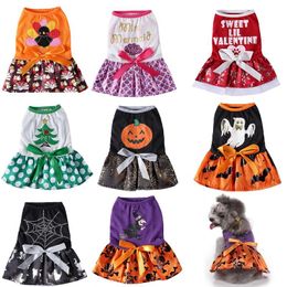 Funny Halloween Pet Dog Clothes for Small Dog Dresses Cosplay Cat Costume Christmas Dress Up Outfit Cat Dress Puppy