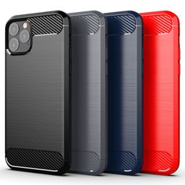 Carbon Fiber Cases For iPhone 12 Mini 11 PRO MAX XR XS Samsung Note 20 Ultra A11 A51 LG K40S Moto One Fusion Soft Case
