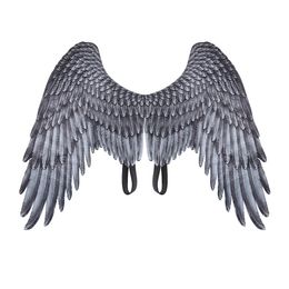 Halloween 3D Angel Wings Mardi Gras Theme Party Cosplay Wings For Children Adult Big Large Black Wings Devil Costume YJL55