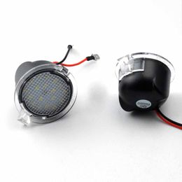 1 Pair Car LED Under Side Mirror Puddle Welcome Light For Ford Mondeo Taurus F-150 Edge Fusion Flex Explorer Expedition