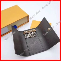 Wholesale Holder Key Wallets Chain Purse Men Top Quality Multicolor Leather Wallet Lady Six Women Classic Zipper Pocket Keychain Pochette bag Luxurys Designers