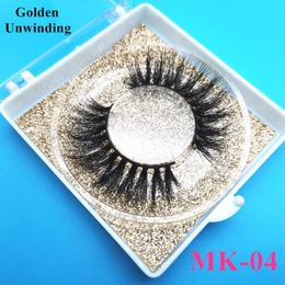 Golden Unwinding Lashes -04 short mink lash 3d best natural long 15mm feather eyelashes packaging square box