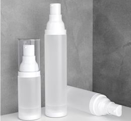 20ml 30ml 50ml lotion pump frosted airless bottle frosted vacuum pump bottle lotion spray bottle with PP material