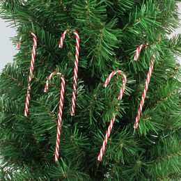 6Pcs/Lot Candy Crutch Christmas Tree Decoration Hanging Pendants Ornaments For New Year Xmas Party Home Decor Kids toys