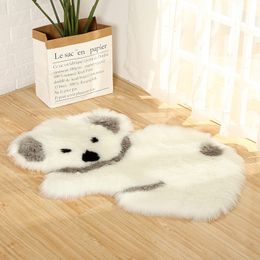 Cute cartoon koala panda plush carpet pad creative home decoration living room bedroom soft carpet pet can lay carpet