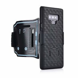 Fitting Sport Running Armband Hybrid Hard Shell Holster Case Kickstand For iPhone 6 6S 7 8 Plus SE 2020 Samsung Note 9 S9 PLUS Note 8 A51