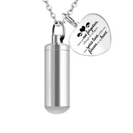 Stainless Steel Cylinder Cremation Ashes Urn Jewellery Necklace Ashes Pendant Keepsake With Fill Kit Velvet Bag