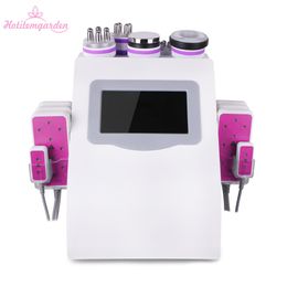 Ultrasonic 40K Cavitation 6 in 1 LED RF Radio Frequency Unoisetion Cavitation Ultrasonic Facial Machine Weight Loss for Home Use