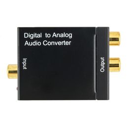 Högkvalitativ digital Adaptador Optisk koaxial RCA Toslink Signal till Analog Audio Converter Adapter Kabel DHL Gratis frakt
