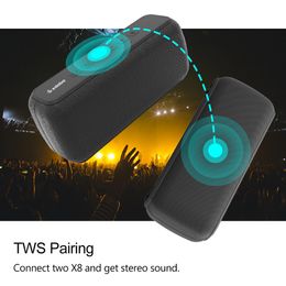 FreeShipping 60W Bluetooth Speaker Voice Assistant Column Portable Speaker with Deep Bass Soundbar subwoofer IPX5 Type-c Waterproof