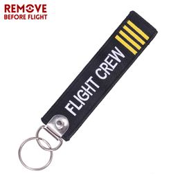 Keychains 30 PCS LOT Flight Crew Keychain For Aviation Gift Embroidery Key Chain Fashion Jewellery Promotion Christmas Gifts1246V