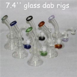 glass bong oil rig hookahs water bongs female 14.5mm dab rigs with quartz banger for silicone waterpipe