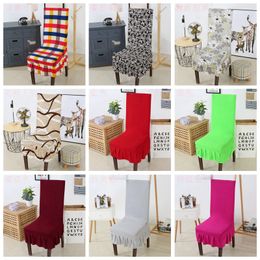 European Style Chair Cover Polyester Stretch Skirt Chair Covers Simple Seat Covers Table Dining Chair Cover Home Decoration 18 Designs BT488